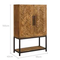 Balthazar buffet haut en bois recyclé