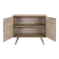 Linium petit buffet en bois avec 2 portes gravées bohème
