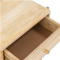 Octavie table de chevet en bois et marbre blanc