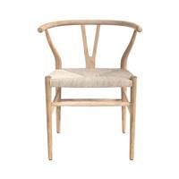 Nestor chaise en bois de teck cannage en corde de papier tressé