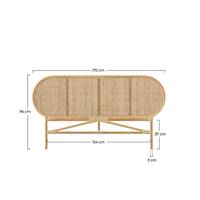 Beyer tête de lit 140 cm en rotin naturel