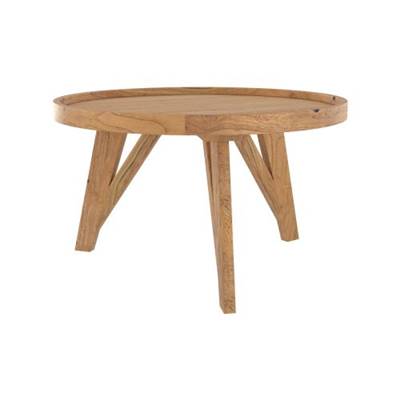 Glenda table basse en teck recyclé D70 cm
