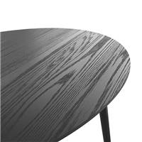 Epura table à manger ovale en bois noir 6 personnes 150cm