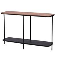 Eric console double plateau en cuivre et MDF noir