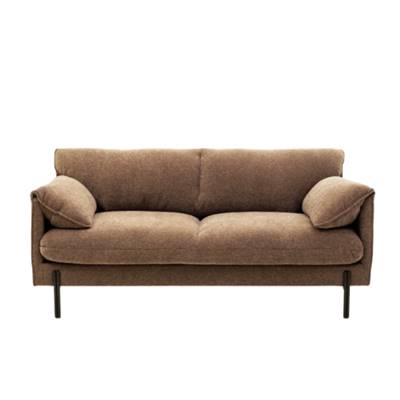 Isak canapé 2 places en tissu marron châtaigne