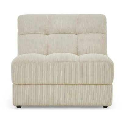 Martina module fauteuil pour canapé en tissu côtelé beige