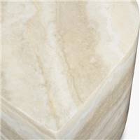 Lanister table d'appoint beige effet travertin H42