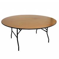 Look table pliante ronde naturelle