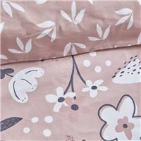 Sunshine parure de lit 220x240 rose coton imprimé marguerites 16.8