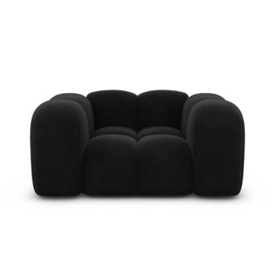 Cotton fauteuil 1 place en velours noir