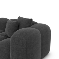 Cotton canapé 2 places en tissu texturé anthracite