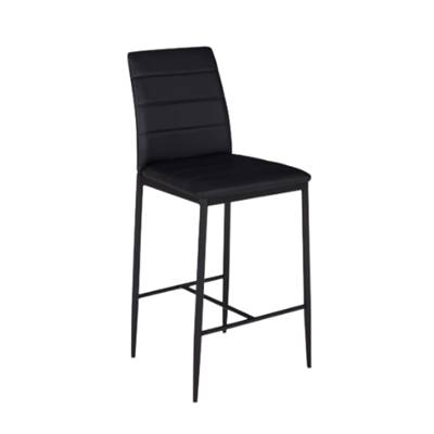 Adena tabouret de bar similicuir noir H65
