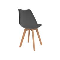 Anabelle lot de 6 chaises scandinaves beige, terracotta et gris foncé
