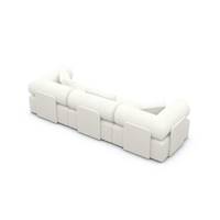 Anicipri canapé 3 places tissu bouclé blanc