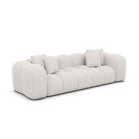 Cotton canapé 3 places en tissu texturé blanc