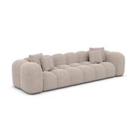 Cotton canapé 4 places en tissu texturé beige