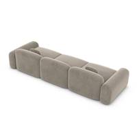 Buccana canapé 4 places en velours beige foncé