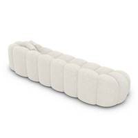 Dolban canapé 4 places en tissu bouclé blanc