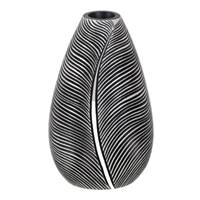 Axelle vase noir et blanc polyuresin S