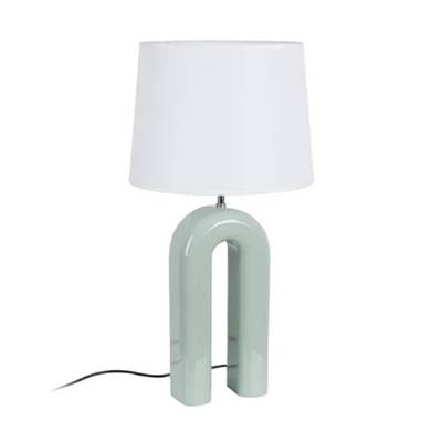 Arko lampe de table vert avec socle en forme d'arche laqué H70cm