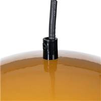 Flow suspension ronde demi-sphère jaune Ø30cm