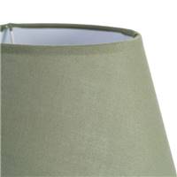 Samine lampe à poser en céramique vert rayé blanc abat-jour tissu H30cm