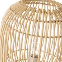 Buri grande lampe métal et osier naturel H31