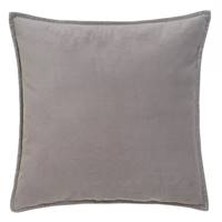 Burn coussin en polyester velours gris clair 55x55