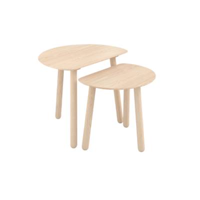 Moku tables basses gigognes en bois de frêne effet blanchi