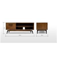 Lucien meuble TV bois de manguier foncé