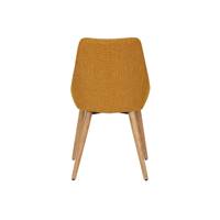 Bari chaise en tissu ocre pieds chêne