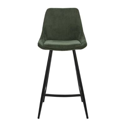 Bari chaise îlot central en velours côtelé vert sapin H67