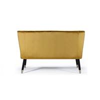 Volta banc tissu jaune et pieds métal noir