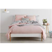 Solar parure de lit gris et rose 200x200