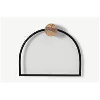 Elan anneau porte-serviette noir mat