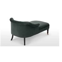 Bouji méridienne d'angle droit velours gris nuit