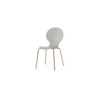 Kitsch chaise gris souris et pieds cuivres