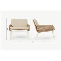 Rhonda fauteuil de jardin naturel