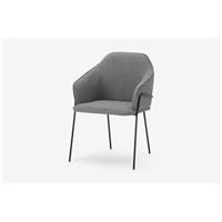 Stanley chaise avec accoudoir gris acier
