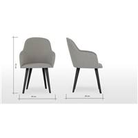 Stig chaise dossier haut gris et noir