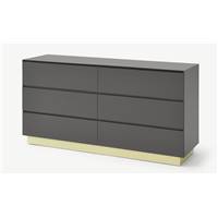 Elsdon commode grise et laiton