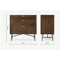 Haines commode bois de manguier et laiton