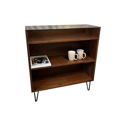 Magnus console étagère en noyer vintage
