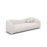 Rico canapé 3 places en tissu texturé blanc