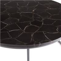 Milan table basse noir agate ø80