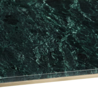 Mahaut table basse marbre noir et vert structure laiton