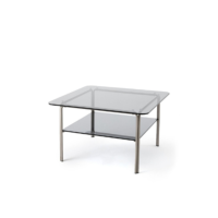 Avril table basse en verre fum