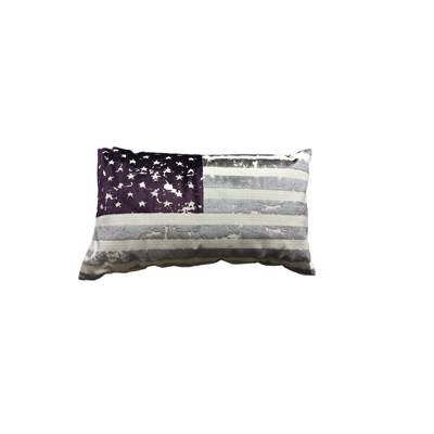 America coussin velours aubergine 60x35