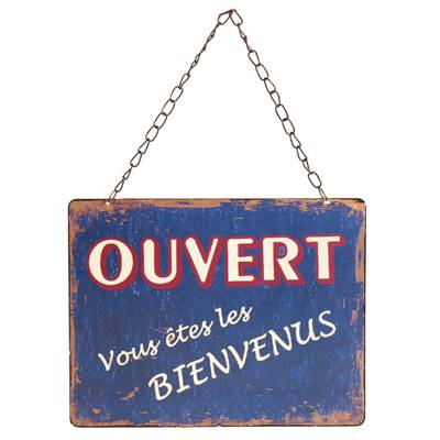 Plaque "ouvert-fermé"