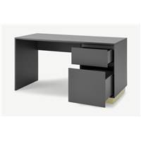 Elsdon bureau gris charbon et laiton